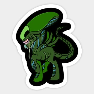 My Little Xenomorph Acid Green Sticker